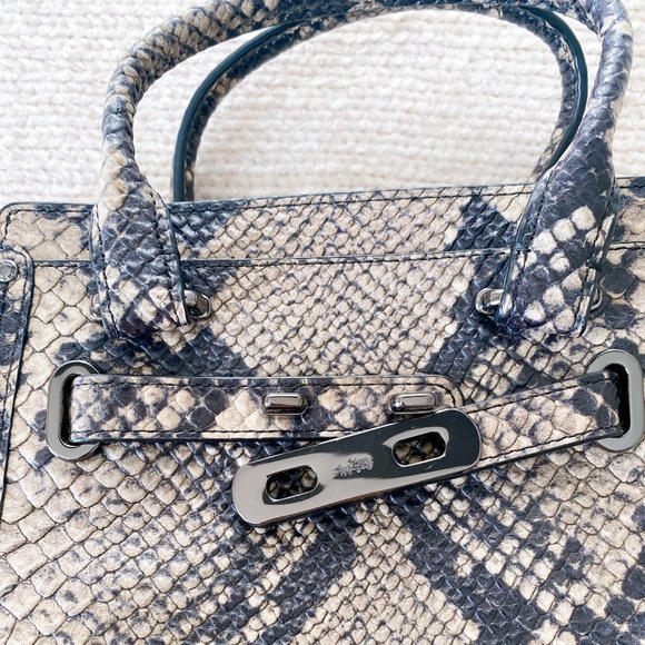 Coach Swagger 21 Snake Embossed Satchel Crossbody Bag - Picture 2 of 11
